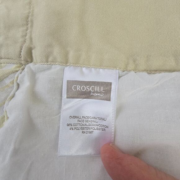 2 Croscill Cecilia Roses and Eyelet Lace Valances Cottage Patchwork 86"x18" - Picture 5 of 6